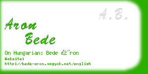 aron bede business card